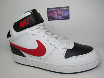 NIKE COURT BOROUGHT 2 MID WHITE RED EN CAJA