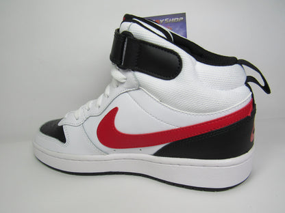 NIKE COURT BOROUGHT 2 MID WHITE RED EN CAJA