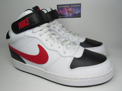 NIKE COURT BOROUGHT 2 MID WHITE RED EN CAJA