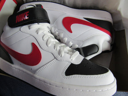 NIKE COURT BOROUGHT 2 MID WHITE RED EN CAJA