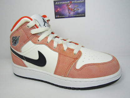 JORDAN 1 MID ORANGE SUEDE KIDS EN CAJA