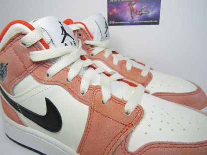 JORDAN 1 MID ORANGE SUEDE KIDS EN CAJA
