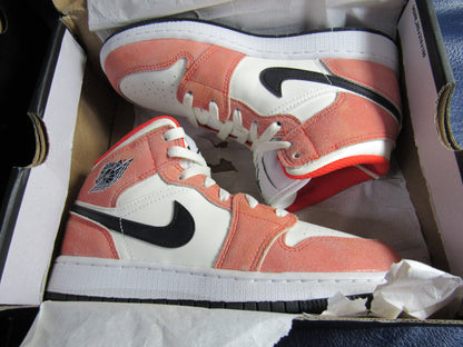 JORDAN 1 MID ORANGE SUEDE KIDS EN CAJA