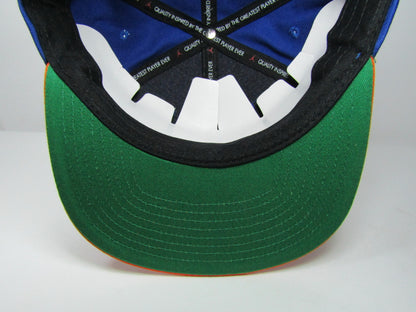 GORRA JORDAN PLANA KNICKS PRO SCRIPT BLUE ORANGE UNITALLA ADULTO