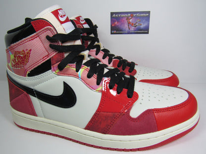 JORDAN 1 HIGH SPIDER VERSE GLOW IN THE DARK EN CAJA