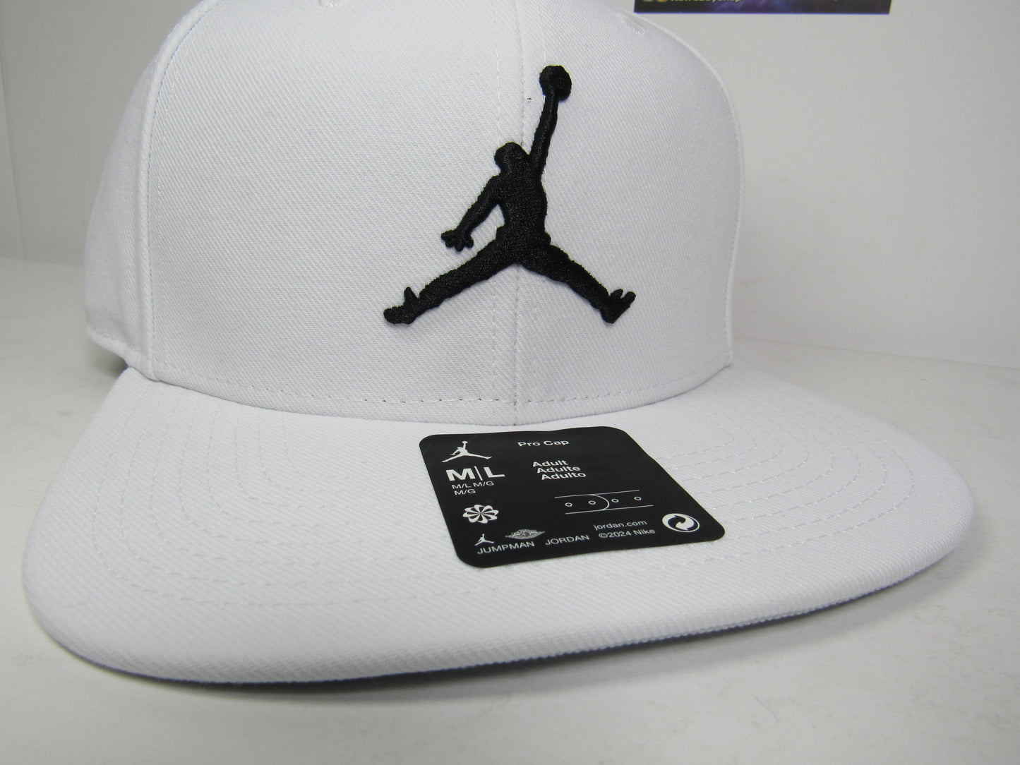 GORRA PLANA JORDAN PRO CAP WHITE 2023 (M/L UNITALLA)