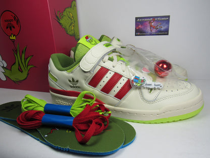 ADIDAS FORUM GRINCH 2 WHITE GREEN CON ESFERA Y PINES
