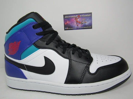 JORDAN 1 MID TEAL PURPLE EN CAJA