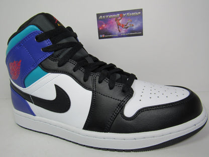JORDAN 1 MID TEAL PURPLE EN CAJA