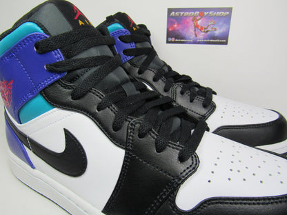 JORDAN 1 MID TEAL PURPLE EN CAJA