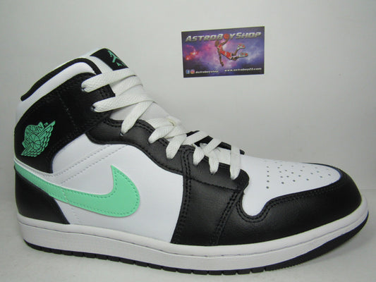 JORDAN 1 MID GREEN GLOW EN CAJA