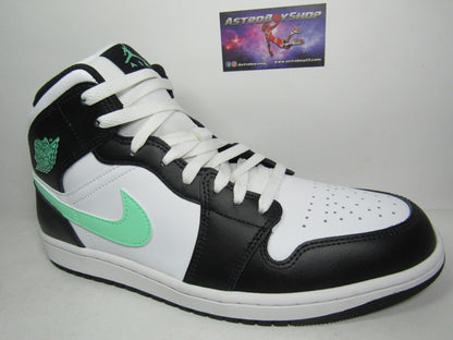 JORDAN 1 MID GREEN GLOW EN CAJA