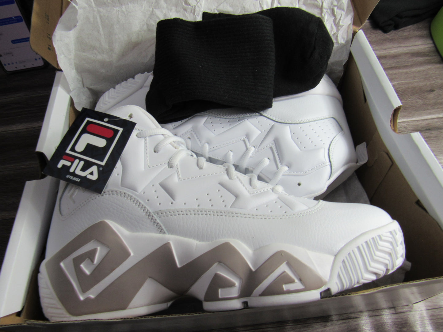 FILA MESH MASHBURN WHITE GREY EN CAJA