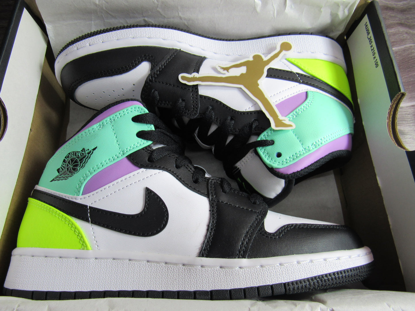 JORDAN 1 MID KIDS PASTEL EN CAJA