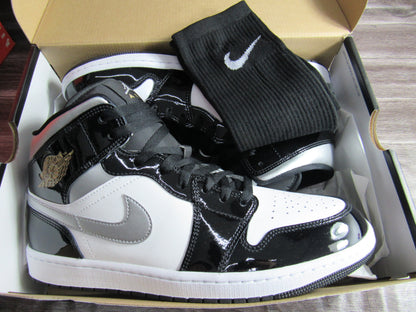 JORDAN 1 MID SE SILVER PATENT EN CAJA
