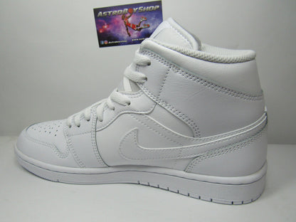 JORDAN 1 MID WHITE MONOCROMATIC EN CAJA