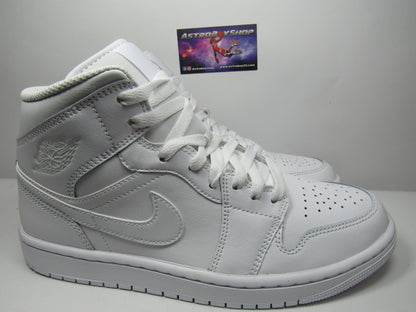JORDAN 1 MID WHITE MONOCROMATIC EN CAJA