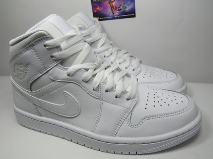 JORDAN 1 MID WHITE MONOCROMATIC EN CAJA