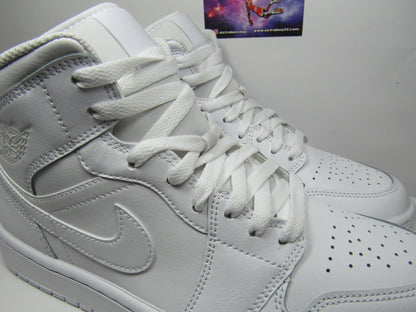 JORDAN 1 MID WHITE MONOCROMATIC EN CAJA
