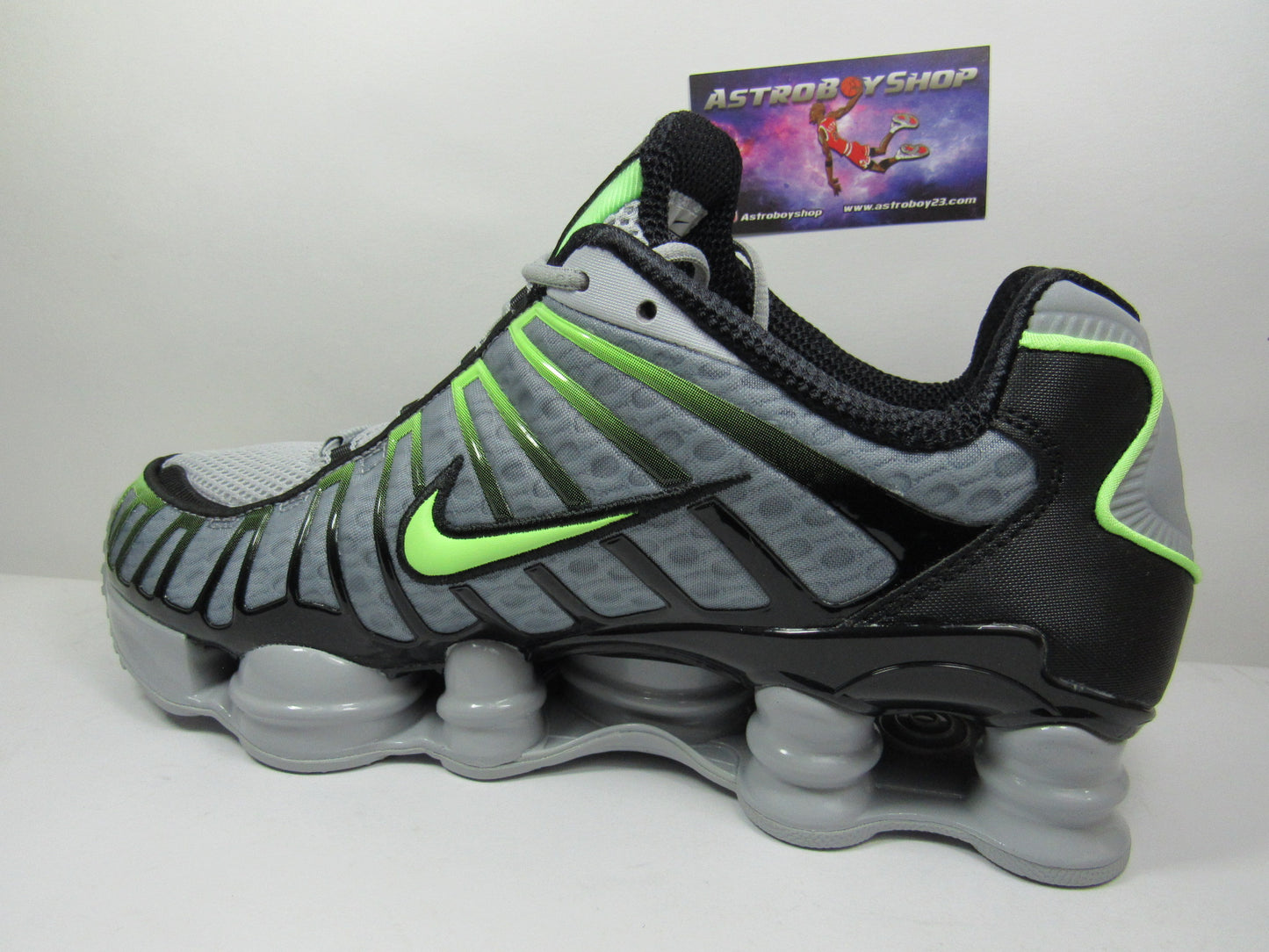 NIKE SHOX TL GREY GREEN EN CAJA