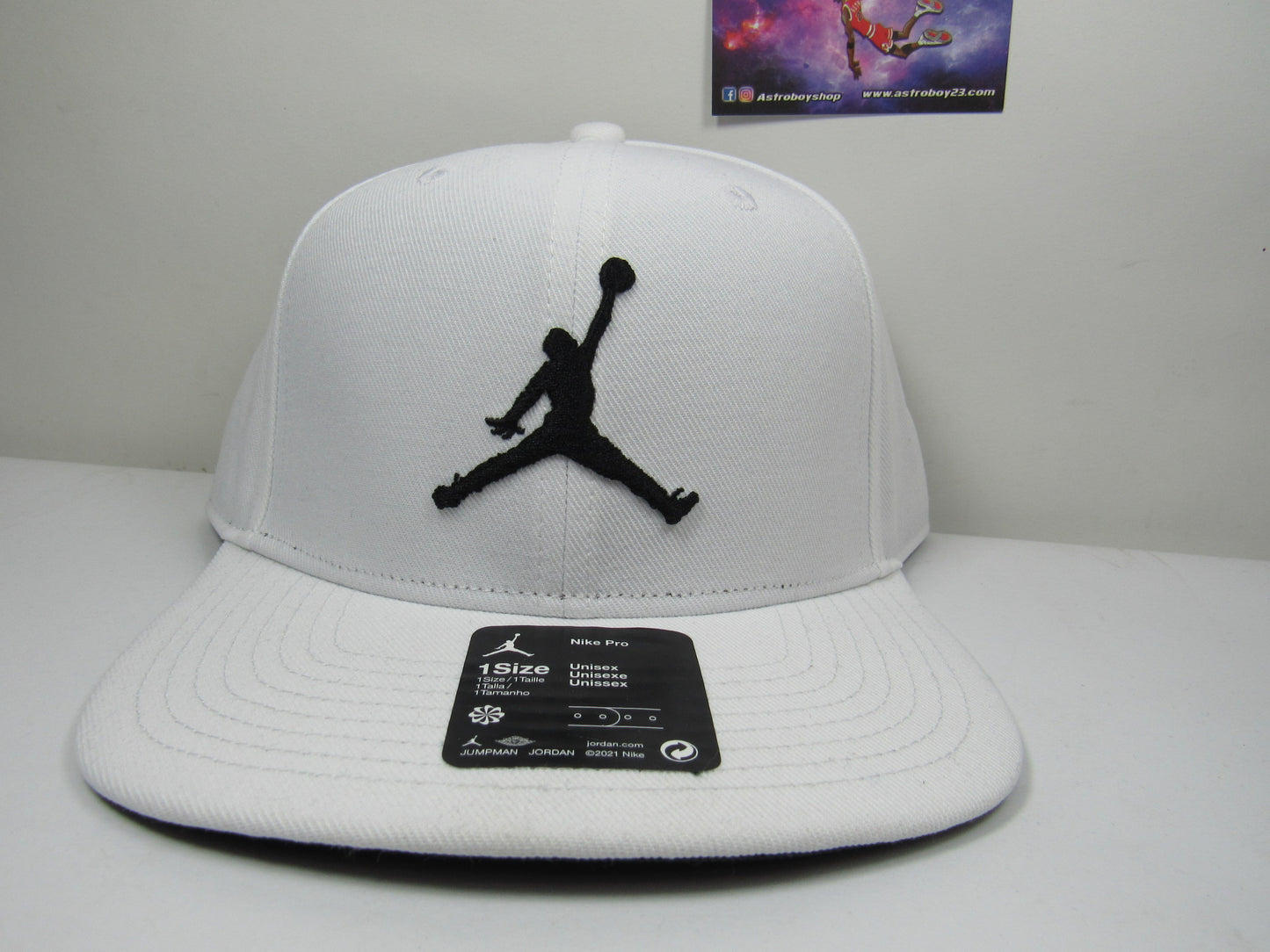 GORRA JORDAN PLANA WHITE ZERO (UNITALLA ADULTO)