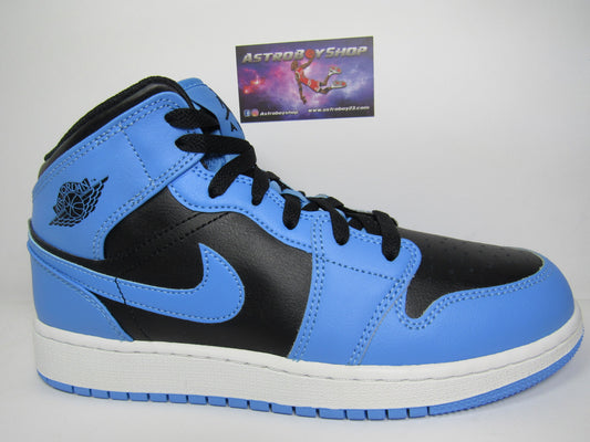 JORDAN 1 MID KIDS "UNC" CAROLINA EN CAJA