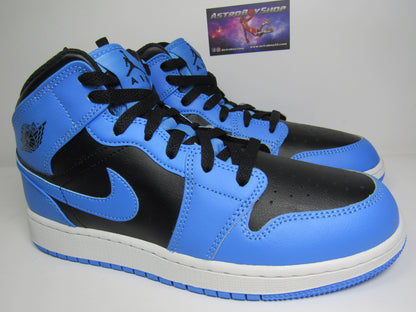 JORDAN 1 MID KIDS "UNC" CAROLINA EN CAJA