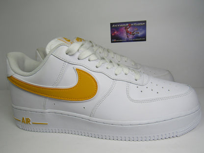NIKE AIR FORCE 1 WHITE GOLD EN CAJA