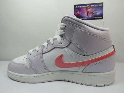 JORDAN 1 MID KIDS BARELY GRAPE IRIDESCENT EN CAJA (25 MEX)