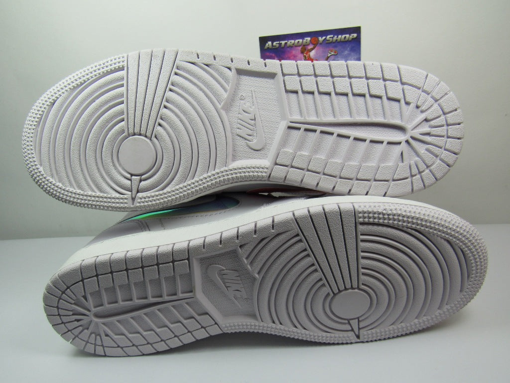 JORDAN 1 MID KIDS BARELY GRAPE IRIDESCENT EN CAJA (25 MEX)