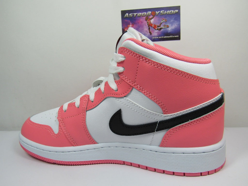 JORDAN 1 MID KIDS PINK GAZE EN CAJA