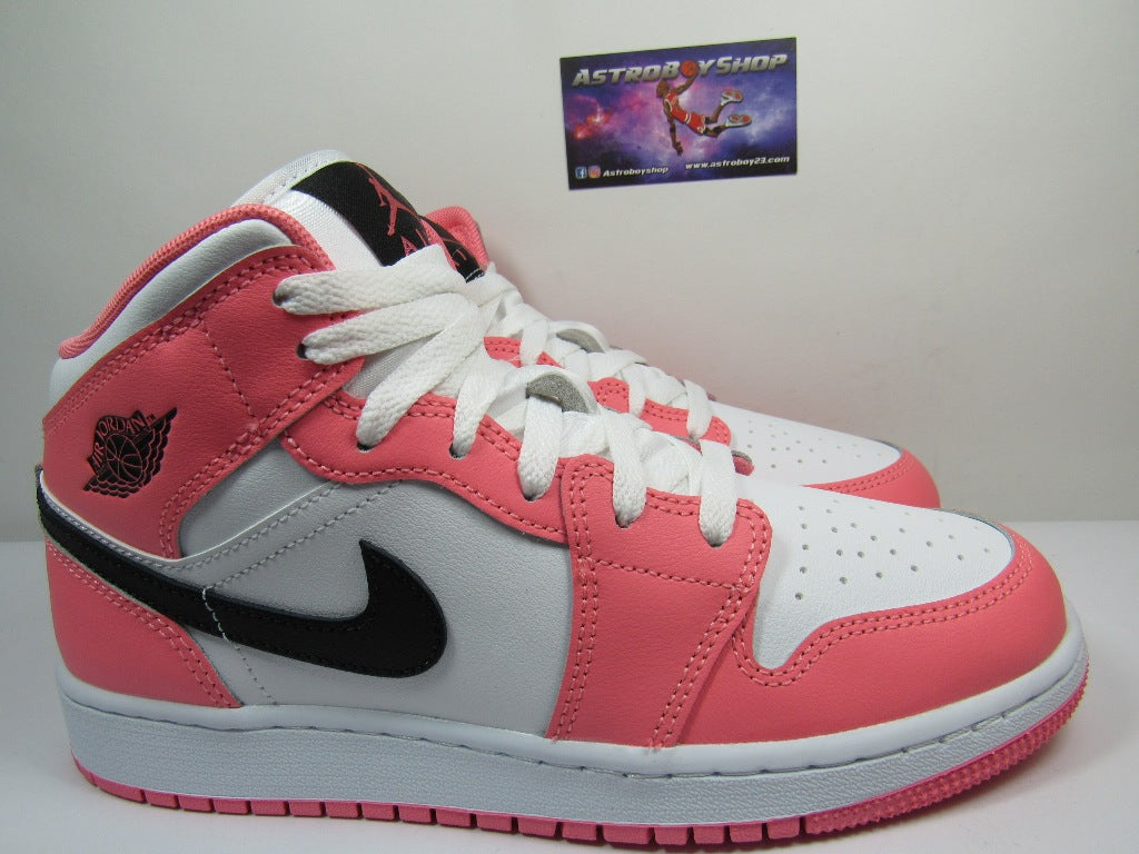JORDAN 1 MID KIDS PINK GAZE EN CAJA