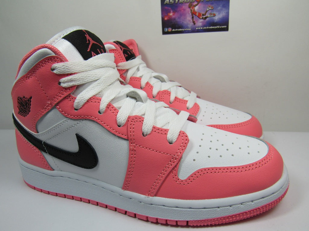 JORDAN 1 MID KIDS PINK GAZE EN CAJA