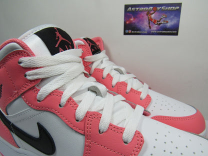 JORDAN 1 MID KIDS PINK GAZE EN CAJA