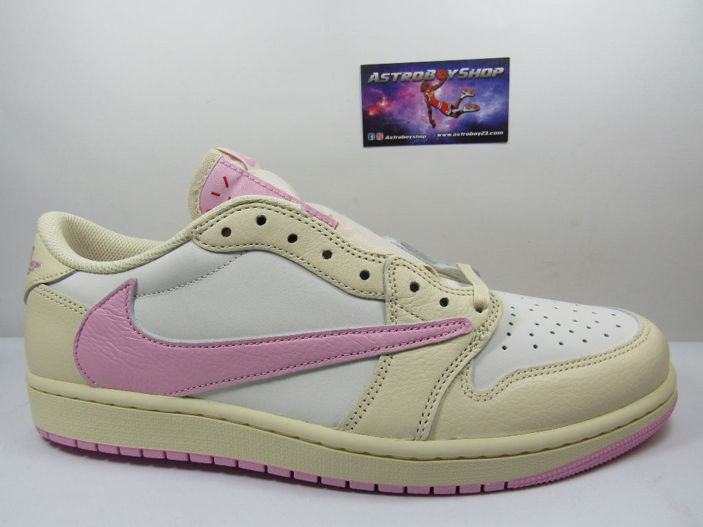 JORDAN 1 LOW TRAVIS SCOTT SHY PINK EN CAJA