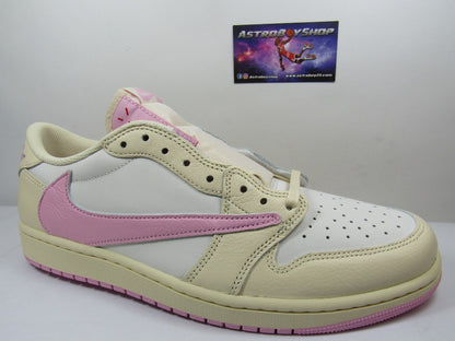 JORDAN 1 LOW TRAVIS SCOTT SHY PINK EN CAJA