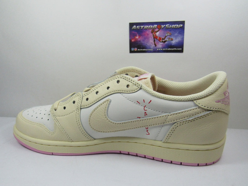 JORDAN 1 LOW TRAVIS SCOTT SHY PINK EN CAJA
