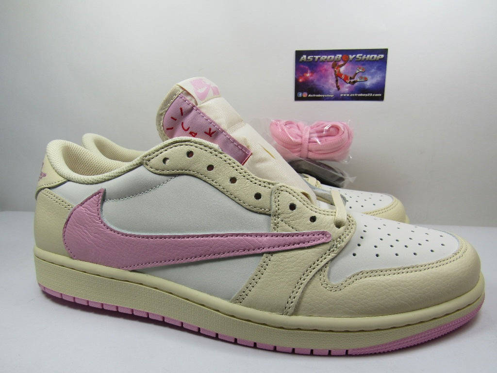 JORDAN 1 LOW TRAVIS SCOTT SHY PINK EN CAJA