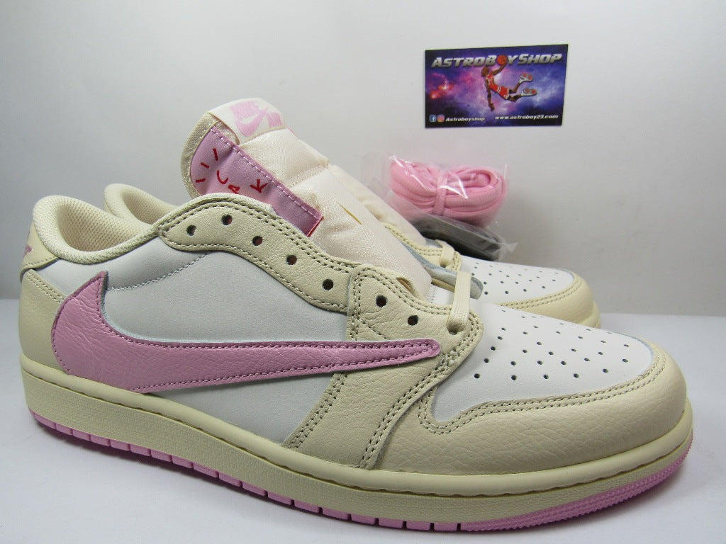 JORDAN 1 LOW TRAVIS SCOTT SHY PINK EN CAJA