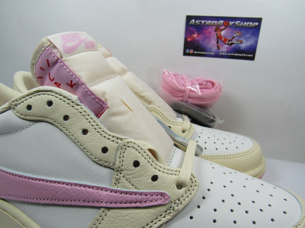 JORDAN 1 LOW TRAVIS SCOTT SHY PINK EN CAJA