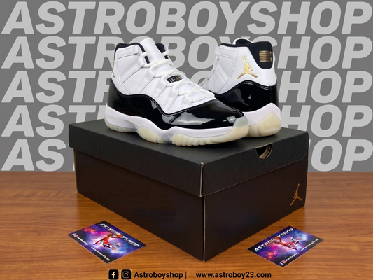 JORDAN 11 GRATITUDE DMP GOLD EN CAJA