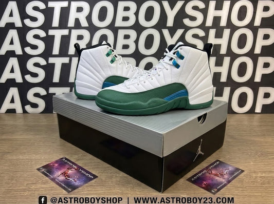 JORDAN 12 BUCKS GREEN EN CAJA