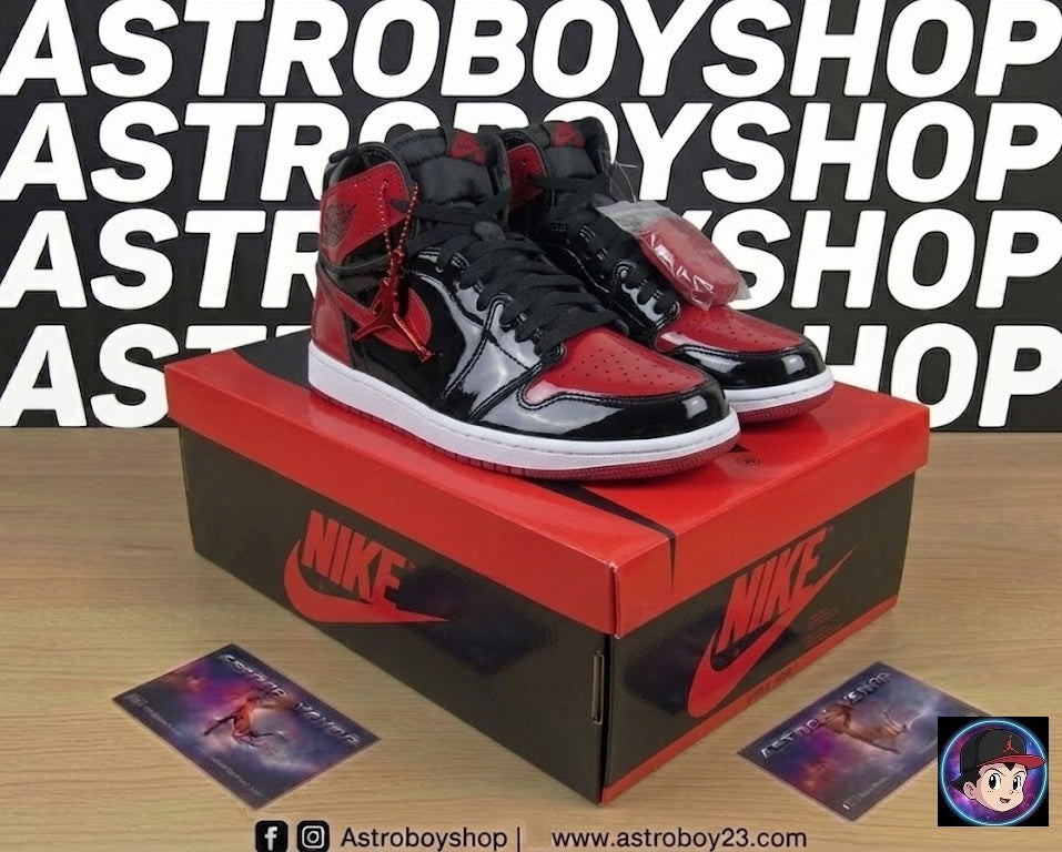JORDAN 1 HIGH BRED PATENT LIMITED EDITION EN CAJA CON LLAVERO