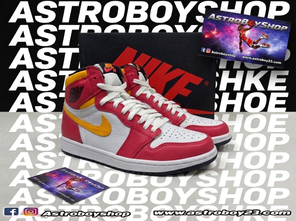 JORDAN 1 HIGH FUSION RED EN CAJA CON 3 ENTRA LACES
