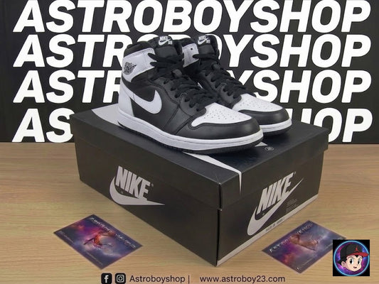 JORDAN 1 HIGH PANDA BLACK AND WHITE EN CAJA