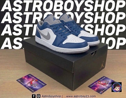 JORDAN 1 LOW TRUE BLUE EN CAJA