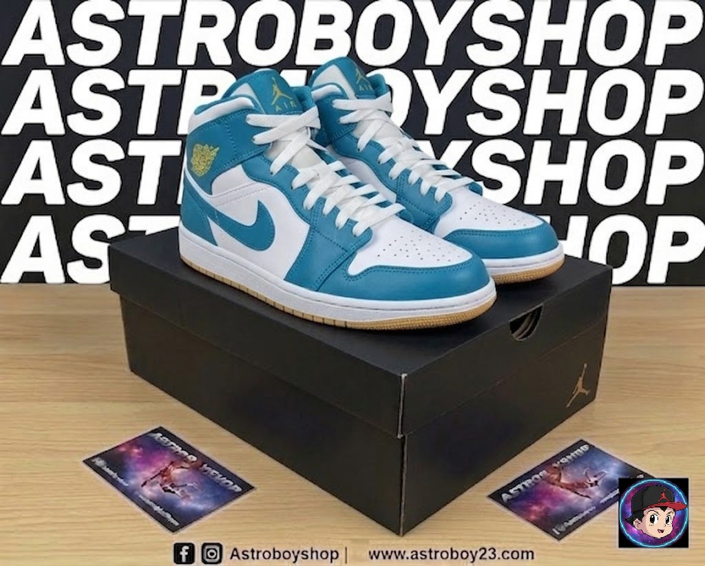 JORDAN 1 MID AQUATONE EN CAJA