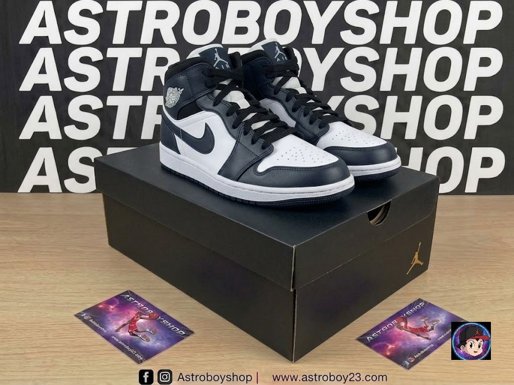 JORDAN 1 MID ARMORY NAVY AZUL MARINO EN CAJA