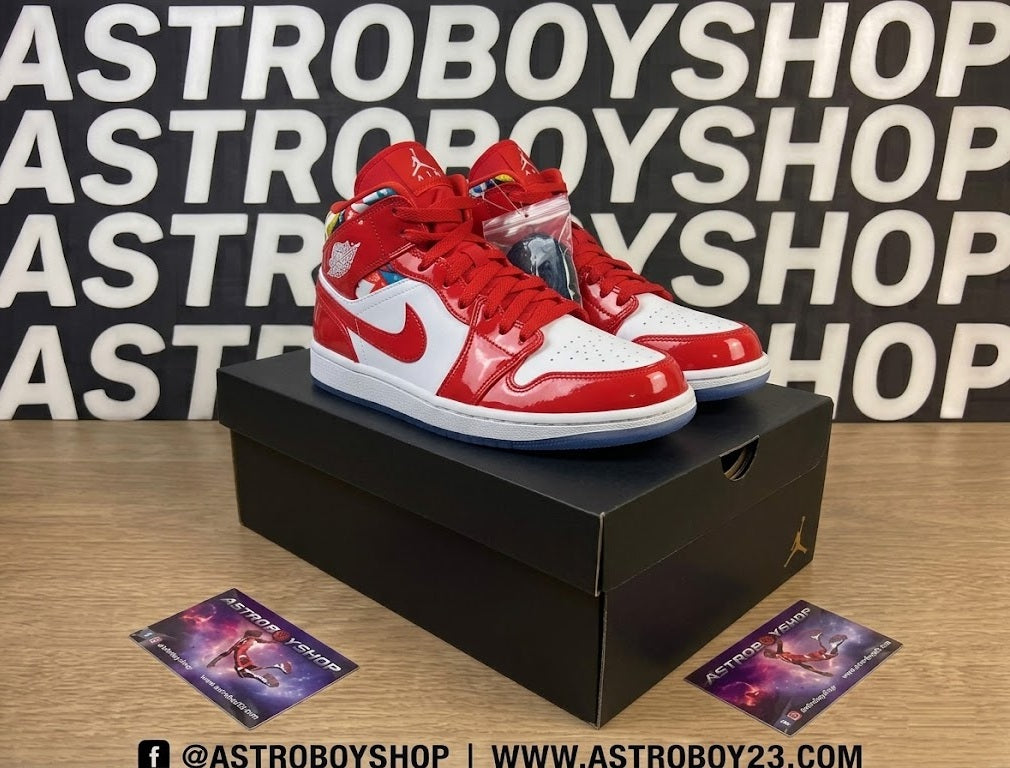 JORDAN 1 MID BARCELONA CON EXTRA LACES EN CAJA