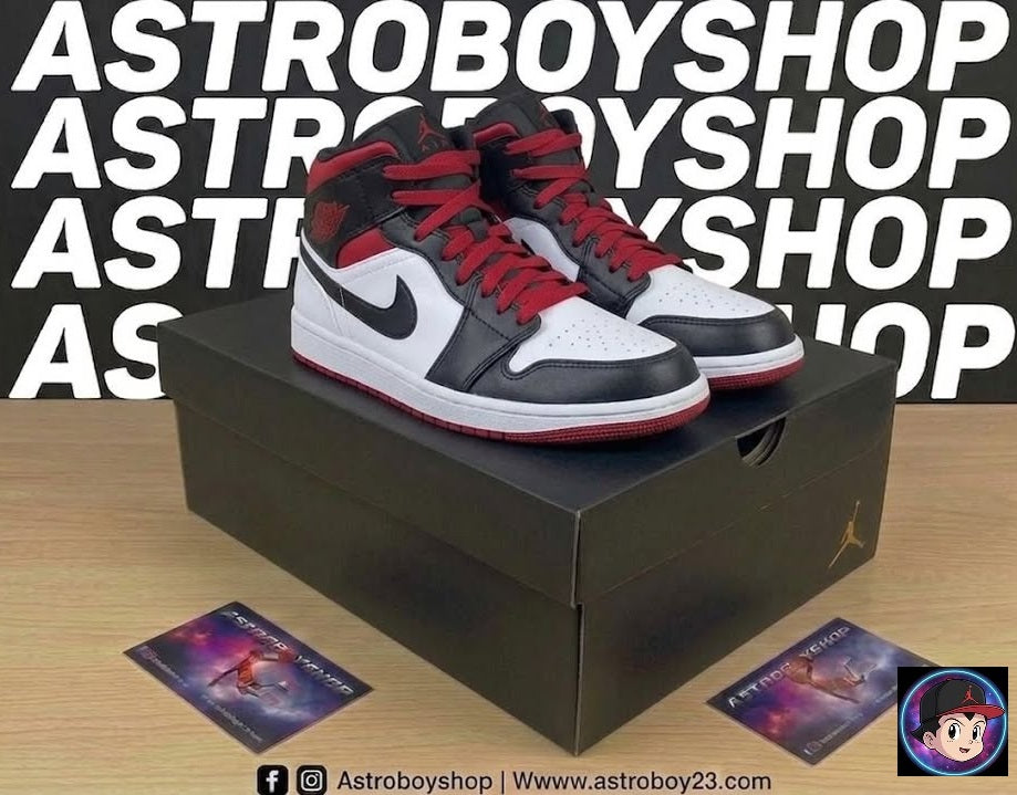 JORDAN 1 MID GYM RED TOE EN CAJA